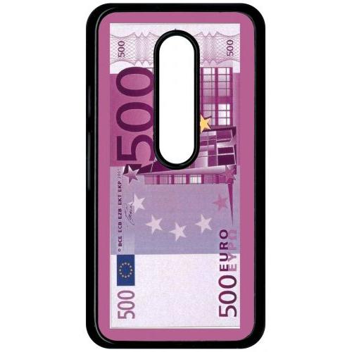 Coque Pour Smartphone - 500 Euros Violet - Compatible Avec Motorola Moto G (3rd Gen) - Plastique - Bord Noir