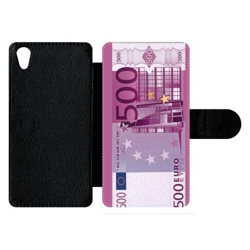 Etui À Rabat Xperia Z5 - 500 Euros Violet - Simili-Cuir - Noir