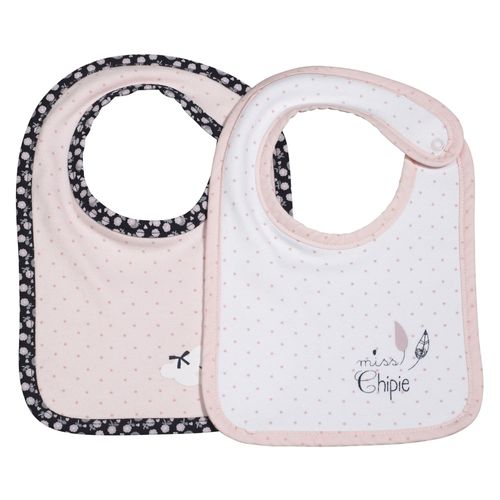 Lot De 2 Bavoirs Miss Chipie - Sauthon