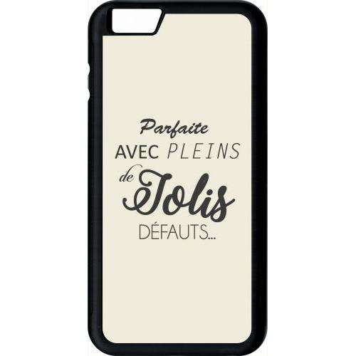 Coque Pour Smartphone - Parfaite Avec Pleins De Jolis Defauts Fond Beige 2 - Compatible Avec Apple Iphone 6 Plus - Plastique - Bord Noir