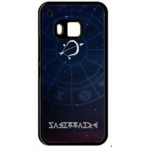 Coque Pour Smartphone - Signe Astrologique Sagittaire - Compatible Avec Htc One M9 - Plastique - Bord Noir