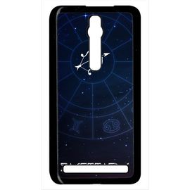 Coque Pour Smartphone - Signe Astrologique Sagittaire - Compatible Avec Asus Zenfone 2 Ze551ml - Plastique - Bord Noir