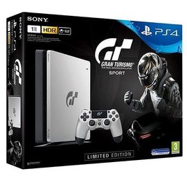 Console Sony Ps4 Slim 1 To Argent + Gran Turismo Sport +  Qui Es-Tu ?