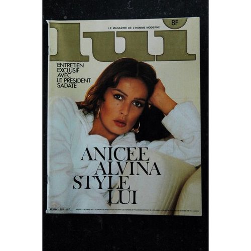 Lui 203 Decembre 1980 Cover Anicee Alvina Nude Interview Anouar El Sadate Pin-Up Aslan
