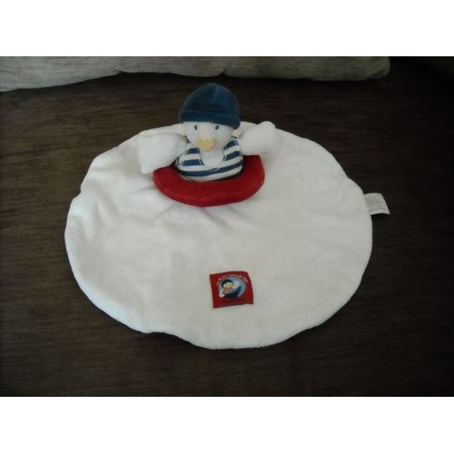 Doudou Plat Rond Canard Marin Avec Bouée Les P'tits Loups De Mer Moulin Roty