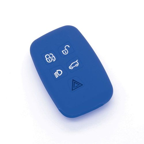 Housse De Clé En Silicone Pour Land Rover Range Rover Sport Evoque Bleu Foncé