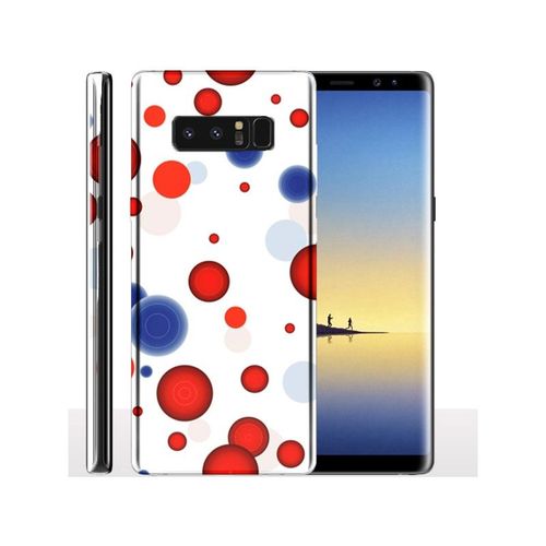 Coque Ronds Rouges Vintage Samsung Note 8, Coque Telephone Arriere Rigide