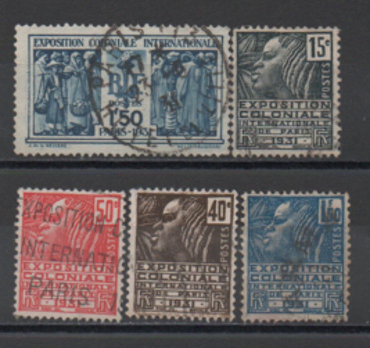 France 1930/1931: Série De 5 Timbres N° 270,271,272,273,274 Sur L'expo Coloniale Internationale De Paris.