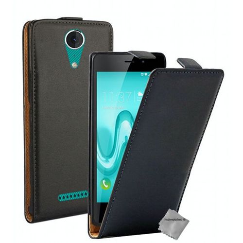 Housse Etui Coque Pochette Pu Cuir Fine Pour Wiko Tommy 2 + Film Ecran - Noir