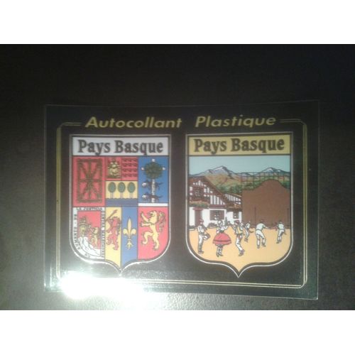 Carte Postale Autocollant 2 Ecussons Pays Basque