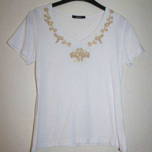 T-Shirt Burton Coton 40 Blanc