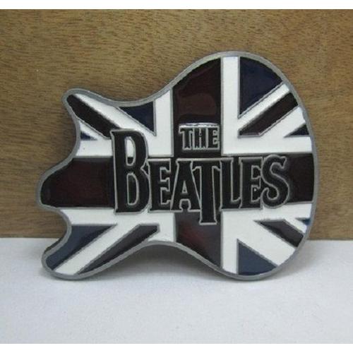 Ceinturon The Beatles-Drapeau Anglais-Guitar-Boucle Ceinture-Vintage