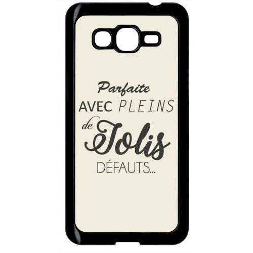 Coque Pour Smartphone - Parfaite Avec Pleins De Jolis Defauts Fond Beige 2 - Compatible Avec Samsung Galaxy Grand Prime - Plastique - Bord Noir