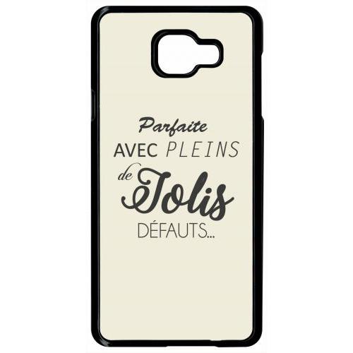 Coque Pour Smartphone - Parfaite Avec Pleins De Jolis Defauts Fond Beige 2 - Compatible Avec Samsung Galaxy A7 (2016) - Plastique - Bord Noir