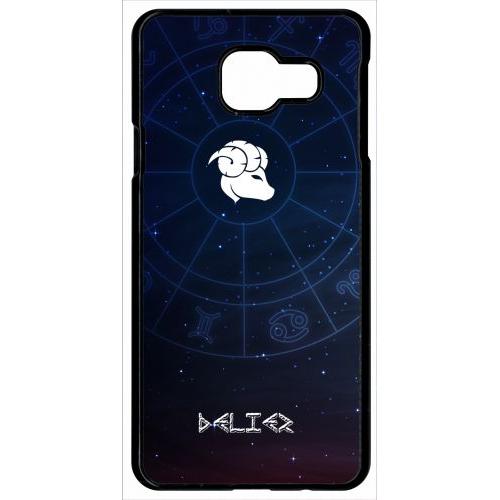 Coque Pour Smartphone - Signe Astrologique Belier - Compatible Avec Samsung Galaxy A9 (2016) - Plastique - Bord Noir