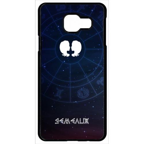 Coque Pour Smartphone - Signe Astrologique Gemeaux - Compatible Avec Samsung Galaxy A9 (2016) - Plastique - Bord Noir