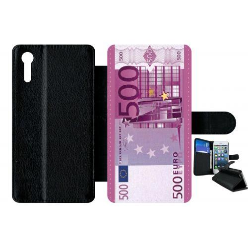 Etui À Rabat Xperia Xz - 500 Euros Violet - Simili-Cuir - Noir