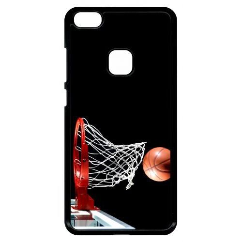 Coque Pour Smartphone - Basket Ball Dark - Compatible Avec Huawei P10 Lite - Plastique - Bord Noir
