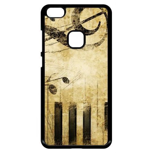 Coque Pour Smartphone - Piano Note Musique - Compatible Avec Huawei P10 Lite - Plastique - Bord Noir