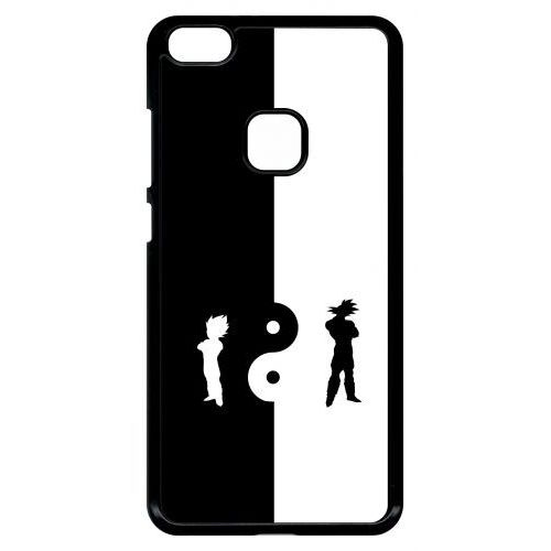 Coque Pour Smartphone - Ying Yang Manga Dbz - Compatible Avec Huawei P10 Lite - Plastique - Bord Noir