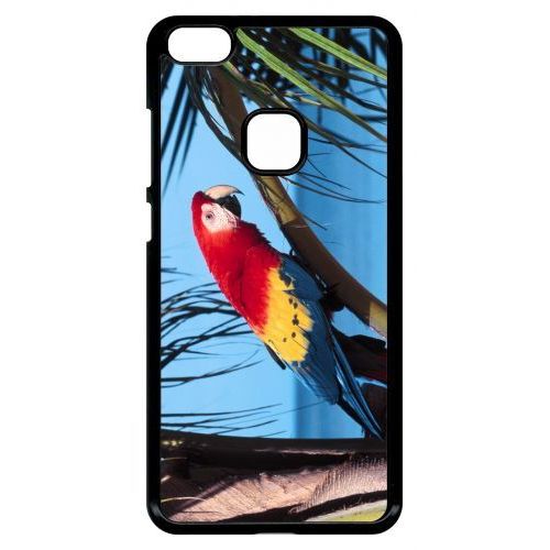 Coque Pour Smartphone - Perroquet Mer Palmiers - Compatible Avec Huawei P10 Lite - Plastique - Bord Noir