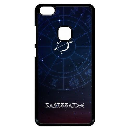 Coque Pour Smartphone - Signe Astrologique Sagittaire - Compatible Avec Huawei P10 Lite - Plastique - Bord Noir