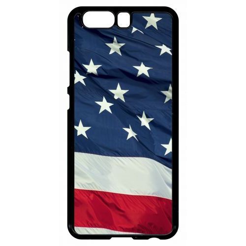 Coque Pour Smartphone - Usa - Compatible Avec Huawei P10 - Plastique - Bord Noir