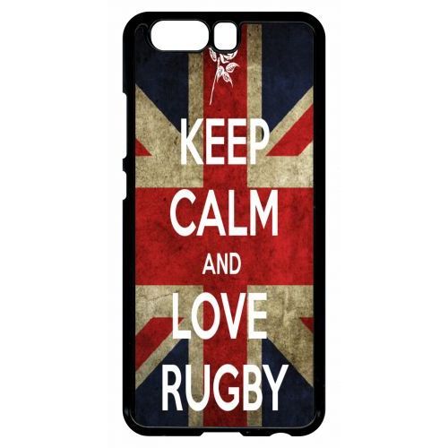 Coque Pour Smartphone - Rugby England - Compatible Avec Huawei P10 - Plastique - Bord Noir