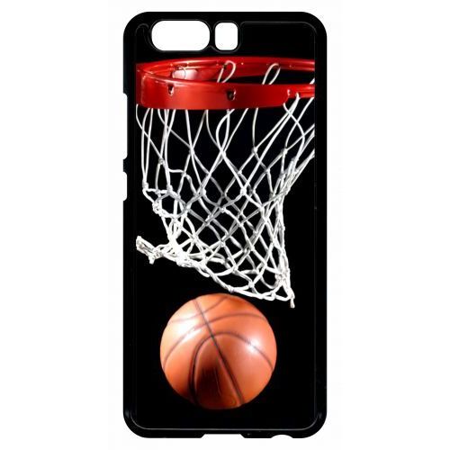 Coque Pour Smartphone - Basket Ball - Compatible Avec Huawei P10 - Plastique - Bord Noir
