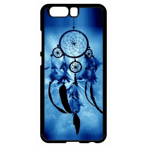 Coque Pour Smartphone - Attrape Rêve Blue - Compatible Avec Huawei P10 - Plastique - Bord Noir