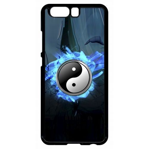Coque Pour Smartphone - Ying Yang Mer - Compatible Avec Huawei P10 - Plastique - Bord Noir