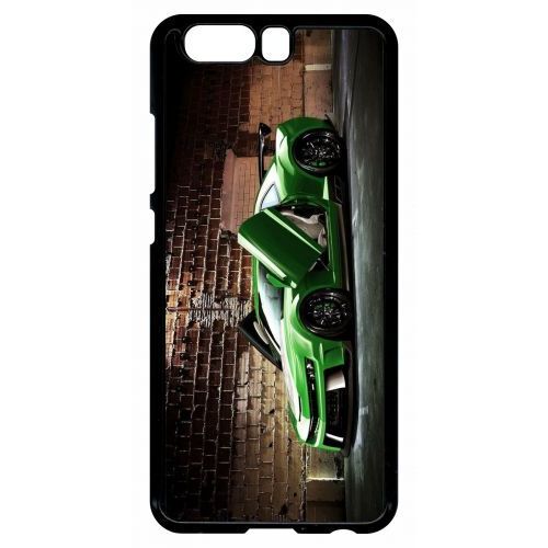 Coque Pour Smartphone - Tuning Voiture Verte Brique - Compatible Avec Huawei P10 - Plastique - Bord Noir
