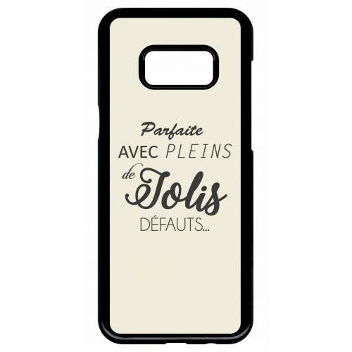 Coque Pour Smartphone - Parfaite Avec Pleins De Jolis Defauts Fond Beige 2 - Compatible Avec Samsung Galaxy S8+ - Plastique - Bord Noir