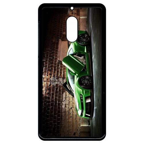 Coque Pour Smartphone - Tuning Voiture Verte Brique - Compatible Avec Nokia 6 (2018) - Plastique - Bord Noir