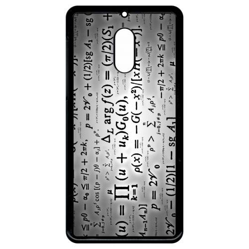 Coque Pour Smartphone - Calcul Pi Math Fond Argent - Compatible Avec Nokia 6 (2018) - Plastique - Bord Noir
