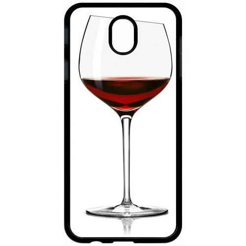 Coque Pour Tablette - Verre De Vin - Compatible Avec Samsung Galaxy J7 (2017) - Plastique - Bord Noir