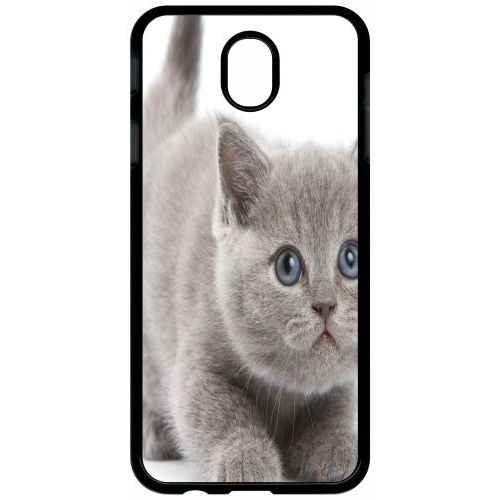 Coque Pour Tablette - Chaton - Compatible Avec Samsung Galaxy J7 (2017) - Plastique - Bord Noir