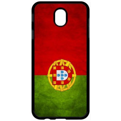 Coque Pour Tablette - Portugal - Compatible Avec Samsung Galaxy J7 (2017) - Plastique - Bord Noir