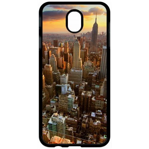 Coque Pour Tablette - New York - Compatible Avec Samsung Galaxy J7 (2017) - Plastique - Bord Noir