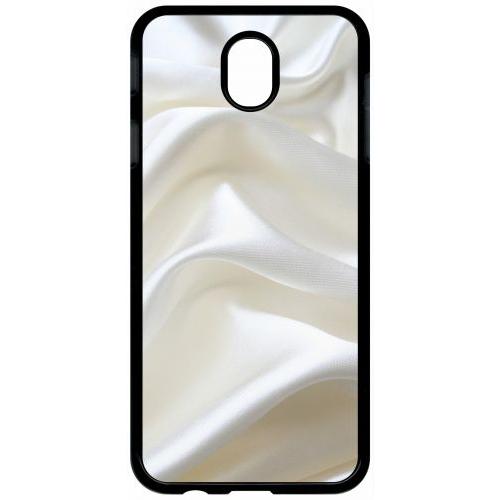 Coque Pour Tablette - Soie Blanche - Compatible Avec Samsung Galaxy J7 (2017) - Plastique - Bord Noir