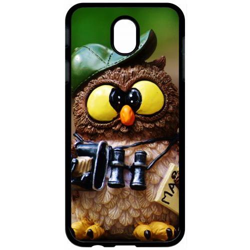 Coque Pour Tablette - Chouette - Compatible Avec Samsung Galaxy J7 (2017) - Plastique - Bord Noir