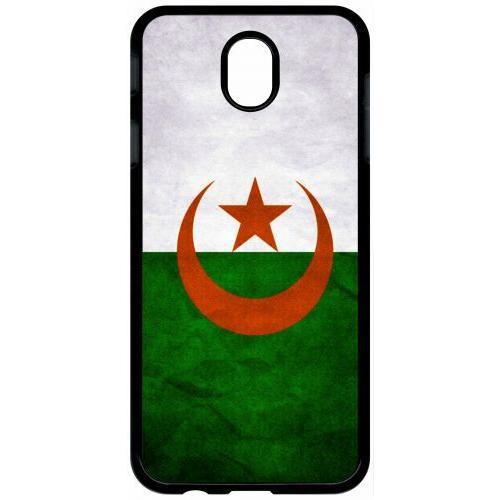 Coque Pour Tablette - Drapeau Algérie - Compatible Avec Samsung Galaxy J7 (2017) - Plastique - Bord Noir