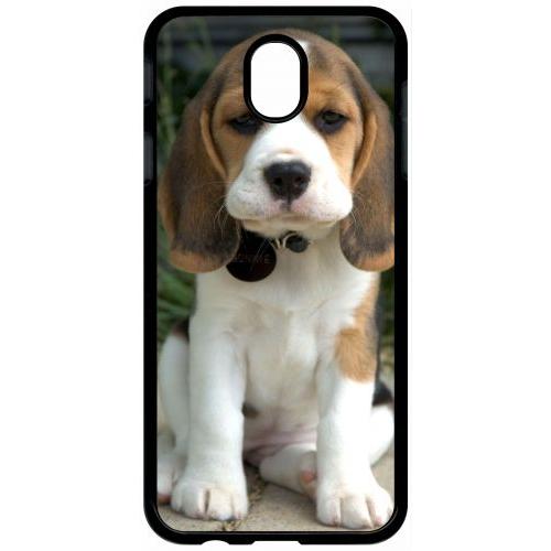 Coque Pour Tablette - Chien Mignon - Compatible Avec Samsung Galaxy J7 (2017) - Plastique - Bord Noir