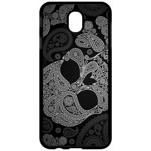 Coque Pour Tablette - Tete De Mort Barroque - Compatible Avec Samsung Galaxy J7 (2017) - Plastique - Bord Noir