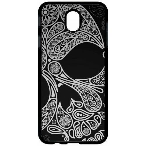 Coque Pour Tablette - Skull Barroque - Compatible Avec Samsung Galaxy J7 (2017) - Plastique - Bord Noir