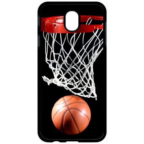 Coque Pour Tablette - Basket Ball - Compatible Avec Samsung Galaxy J7 (2017) - Plastique - Bord Noir