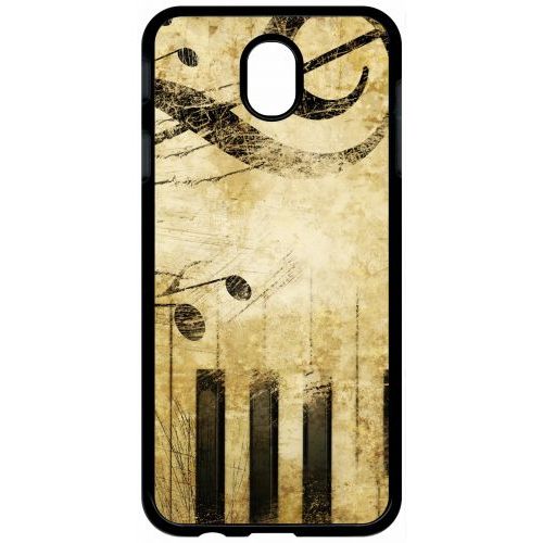 Coque Pour Tablette - Piano Note Musique - Compatible Avec Samsung Galaxy J7 (2017) - Plastique - Bord Noir