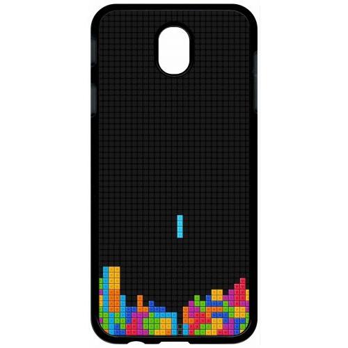 Coque Pour Tablette - Tetris Black - Compatible Avec Samsung Galaxy J7 (2017) - Plastique - Bord Noir