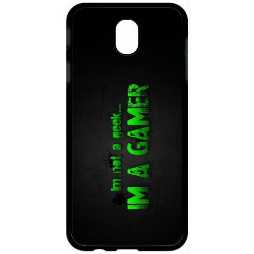 Coque Pour Tablette - Citation Geek Gamer - Compatible Avec Samsung Galaxy J7 (2017) - Plastique - Bord Noir