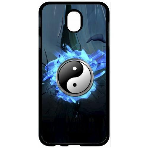 Coque Pour Tablette - Ying Yang Mer - Compatible Avec Samsung Galaxy J7 (2017) - Plastique - Bord Noir